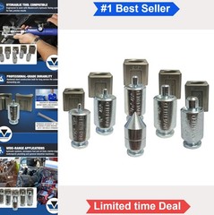 37 Degree Flaring Adapter Set 3/16 to 1/2 Inch 5 Die Sets Double Flare Kit HVAC
