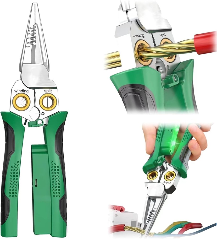 GADO Heavy Duty 8-in-1 Wire Stripper and Cutter with Dual Alarms & Voltage Teste