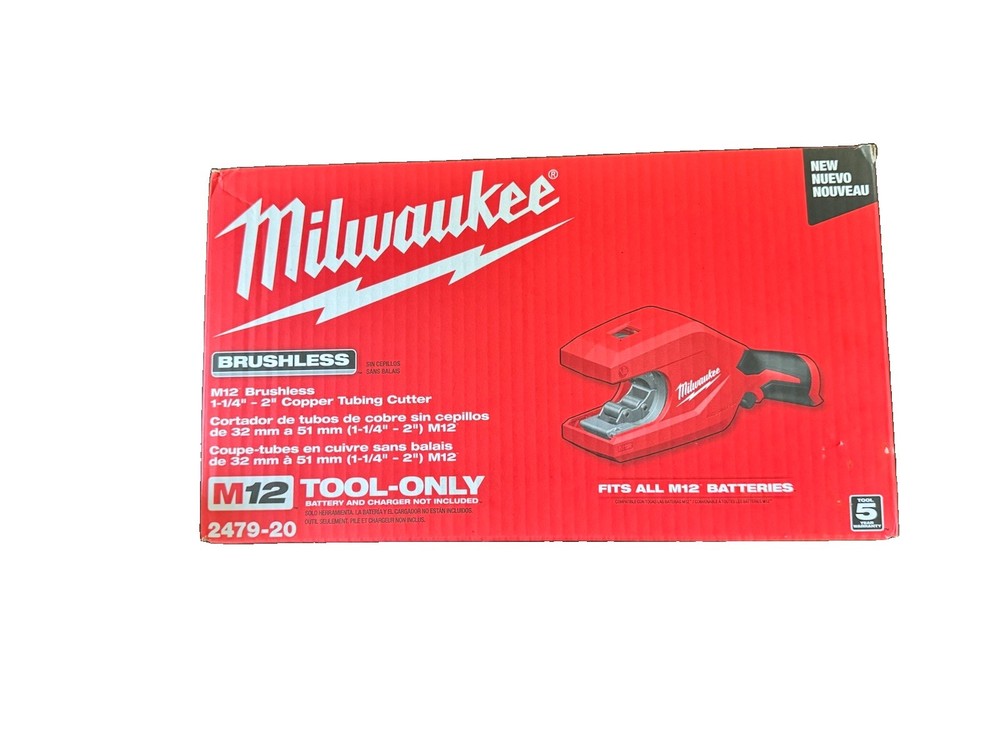 Milwaukee 2479-20 M12 Brushless 1-1/4&Prime; &ndash; 2&Prime; Copper Tubing Cutter &ndash; Tool Only