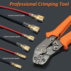 641Pcs Terminal Crimping Tool Kit, Ratcheting Wire Crimper AWG 22-16(0.5-1.5mm&sup2;)