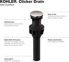 Kohler RH1274364-BN &lrm;2.76 x 2.76 x 9.72 inches, Vibrant Brushed Nickel