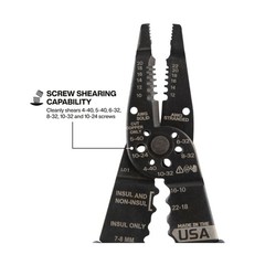 Klein Tools 1025 Long Nose Multi-Purpose Wire Stripper, Made in&hellip; USA FAST SHIP