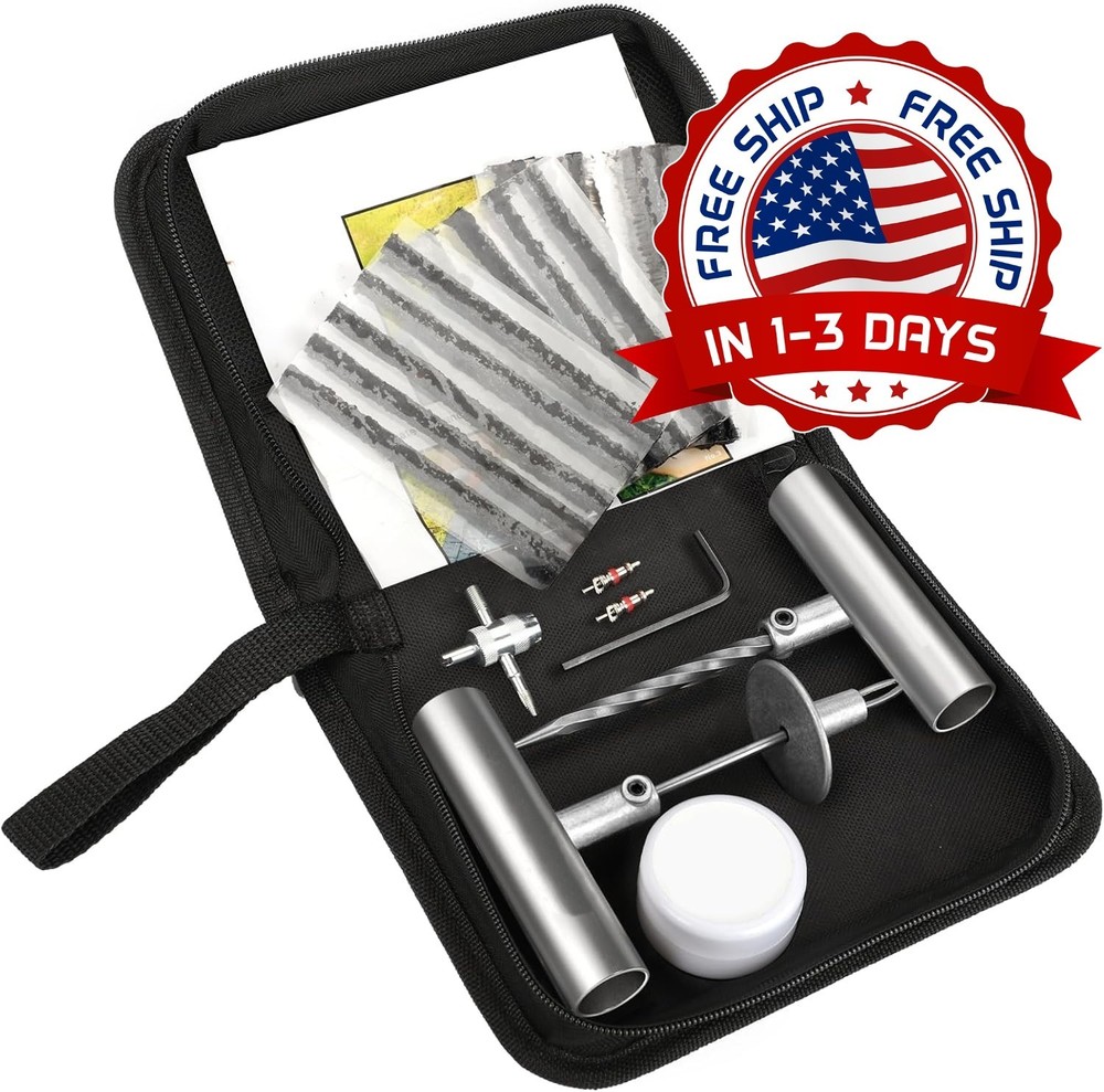 Kit De Reparaci&oacute;n De Neum&aacute;ticos, 24 Piezas, Profesional, Resistente, Universal.