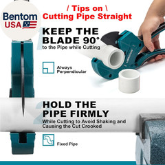 PVC Pipe Cutter, up to 2-1/2&Prime;, Ratchet Pipe Cutter Heavy-Duty, Pex Cutting Tool