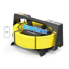 VEVOR Sewer Camera with WiFi 164ft/50m IP68 Drain Pipeline Camera 12 LED Lights