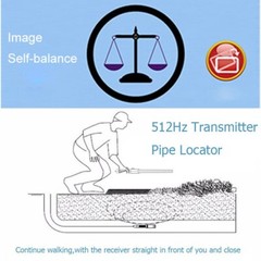 1000TVL Pipe Inspection Camera Self-levelling 512HZ 7&Prime; 40M Drain Sewer Camera
