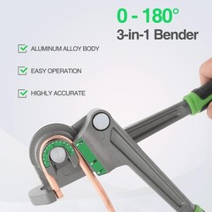 3-in-1 Pipe Bender for Copper, Aluminum, PVC 1/4&Prime;-3/8&Prime; HVAC & Refrigeration R&hellip;