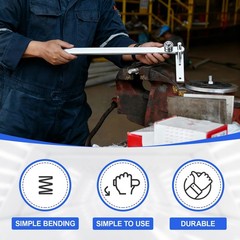 Manual Rebar Bender Steel Wire Tubing Rod Forming Tool for Workbench Use
