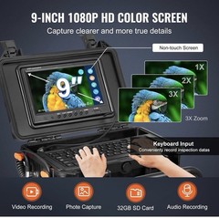 Sewer Camera 165 ft/50m Self-Leveling Drain Camera with 512Hz Touchscreen, 9&rdquo; Sc