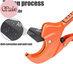 Ratchet PVC Pipe Cutter,Cuts up to 2-1/2&Prime;PEX,PVC,PPR and Plastic Hoses,Pipe Cutt