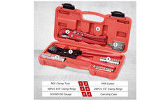 Combo Angle Head PEX Pipe Crimping Tool Kits Used for 1/2&Prime; 3/4&Prime; Pex Crimper