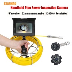 40M 5 inch 22mm Handheld Industrial Pipe Sewer Inspection Camera 1200TVL IP68