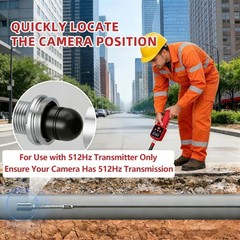 Pipe Locators Receiver Underground Pipe Sewer Inspection Drain 512Hz Locator LED
