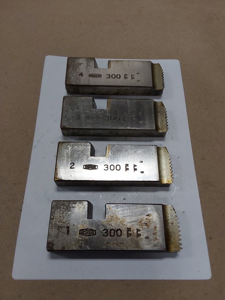 Dies #1,#2,#3,#4 Oster Series 300 Threading Dies 1-1/8&rdquo; & 12 NF. HS.