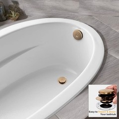 Champagne Bronze Universal Tub Drain Tip Toe Tub Conversion Kit Assembly, Art&hellip;