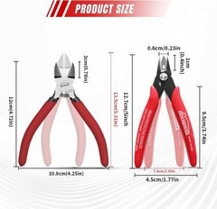Wire Cutters Set 5 Inch Micro Flush Cutter Side Cutting Pliers | 2pc 5&Prime; diagonal