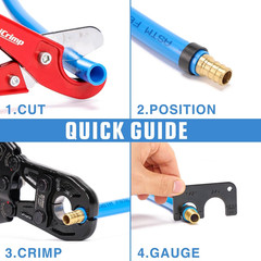 PCKIT-1234PS PEX Crimping Tool Kit with PEX Tubing Cutter, PEX Crimper