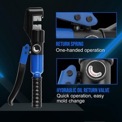 Stainless Steel Cable Crimper Hex Lug Tool for 1/8&Prime; and 3/16&Prime; Rope | Hydraulic s