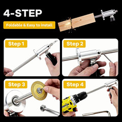 Inside Pipe Cutter for PVC Pipe Cutter, with Handle and 4 Diamond Grit Cutting W