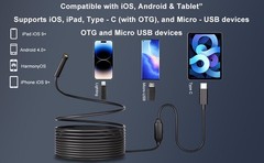Pipe Inspection Camera Endoscope Video Sewer Drain Cleaner Waterproof Snake USB