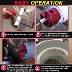 Plastic Pipe Fitting Reamer Plumbing Tool for SCH40 PVC, ABS, CPVC Socket Saver