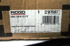 RIDGID 87597 1/2-Inch x 75-Feet C-45IW Solid Core Cable