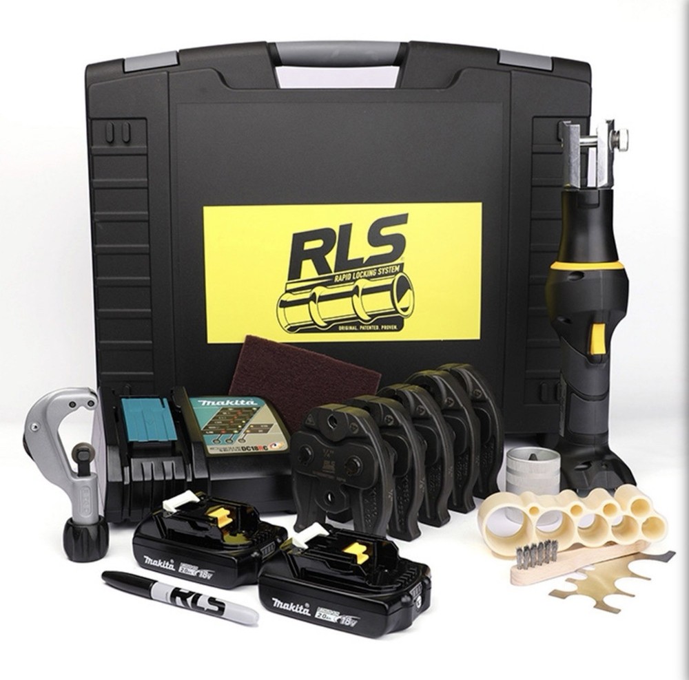 Klauke 19kN Refrigerant Press Tool Kit with 5 RLS Jaws and Accessories