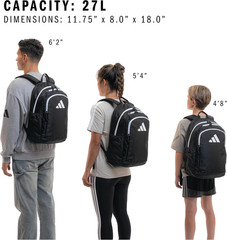 Adidas Kids Affiliate Backpack &ndash; School Bag for Girls and Boys, 27L