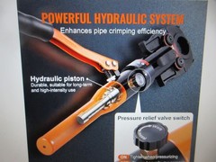 VEVOR Copper Pipe Crimping Tool, Hydraulic Driven Press Tool 1/2 in &ndash; 1 in Jaws