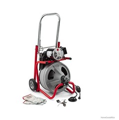 Drain Cleaning Machine 120 Volt 75 Foot 3/8 Inch Cable Tub Shower Sink Drum