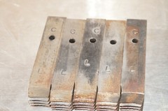 Set of 5: NYE 3-inch (3&Prime;) LEFT-HAND &ldquo;L&rdquo; Pipe Threading Die Cutting Inserts