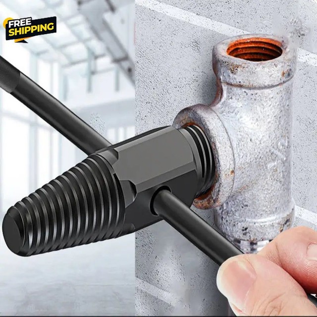 Broken Screw Extractor Pipe Remover Kit Exhaust Bolt Drill Out Tool Double &ndash; NEW