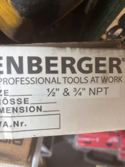 Rothenberger 00063 Automatic Die Head, 1/2&rdquo;- 3/4 In Max. Pipe Size