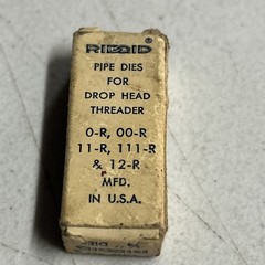 1/4&rdquo; Ridgid Pipe Dies for Drop Head Threaders 11-R, 111-R & 12-R, 0-R, 00-R