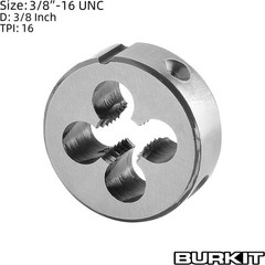 3/8&Prime;-16 UNC Round Threading Die 3/8 x 16 UNC Machine Thread Die Right Hand