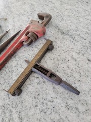 Vintage misc. Tools estate sale chalkline marker lot Plumber wrench LOT🔥🔥🔥