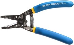 Klein Tools 11055EP Stranded and Solid Wire Cutter/Stripper, Made in USA, Blue/Y