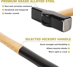 16&Prime; Z V-Bit Tongs and 1.5KG Blacksmith Hammer Set For Anvil Knife Making Forge