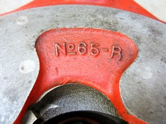 Ridgid Tools No. 65R-TC Manual Receding Pipe Threader & Handle 36570 USA