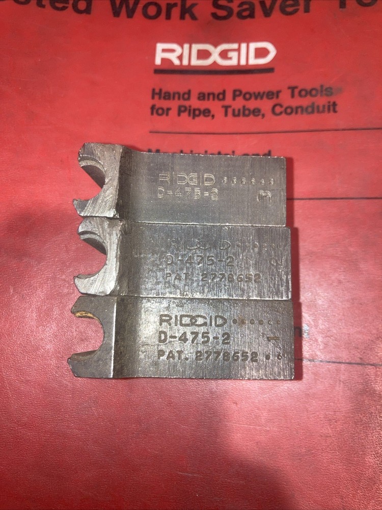 Ridgid 535 Pipe Bolt Threader Chuck Jaws and Inserts D475-2 43900