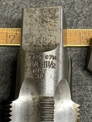 Card C7M NPT 1-1/4&rdquo;x 11-1/2 Tap NOS With 1/4 Ace, 1/2 Hanson Pipe Dies USA