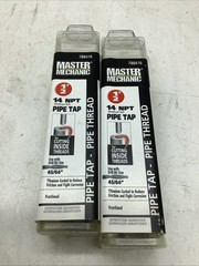 Master Mechanic TMG,1/2-14 NPT Titanium Coated Pipe Taps(2 Pc In Lot) 3500-vid