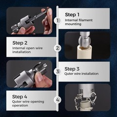 Integrated Internal & External Pipe Threading-Tool PVC Pipe Threader Cutting Kit