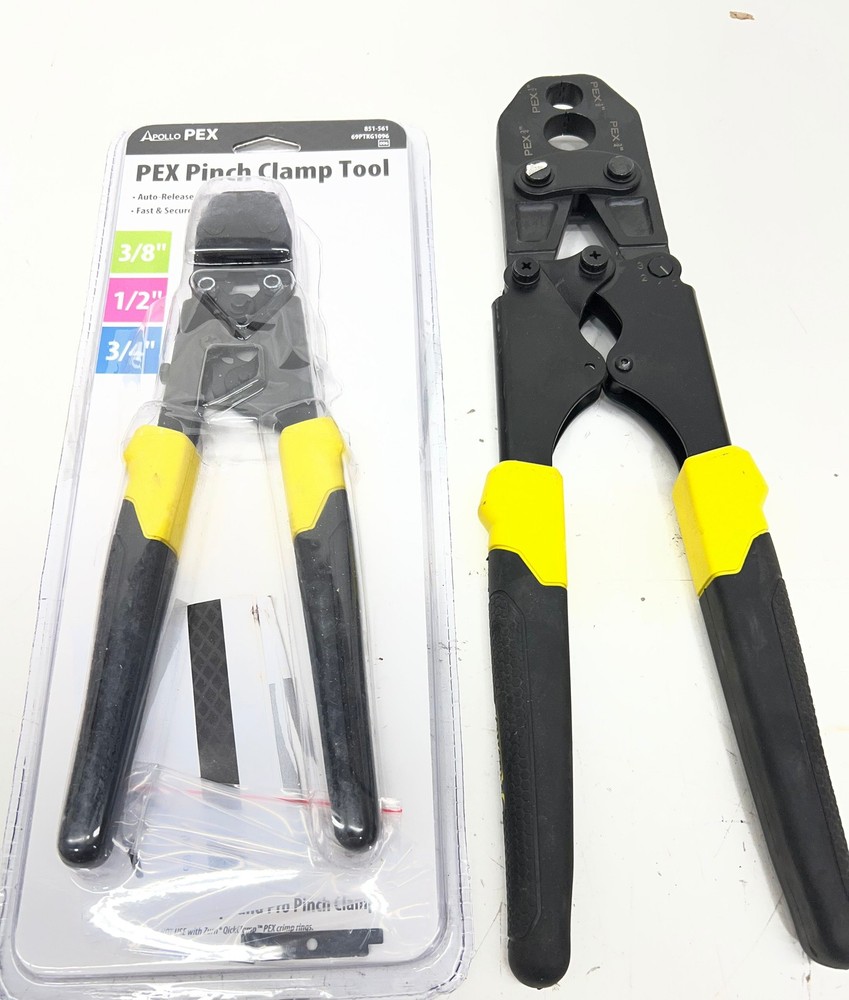 Apollo 1/2 in. and 3/4 in. PEX-B Crimp Tool 69PTKH0014C + Pex Pinch Clamp Tool