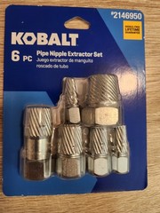 Kobalt 6-piece pipe nipple extractor set