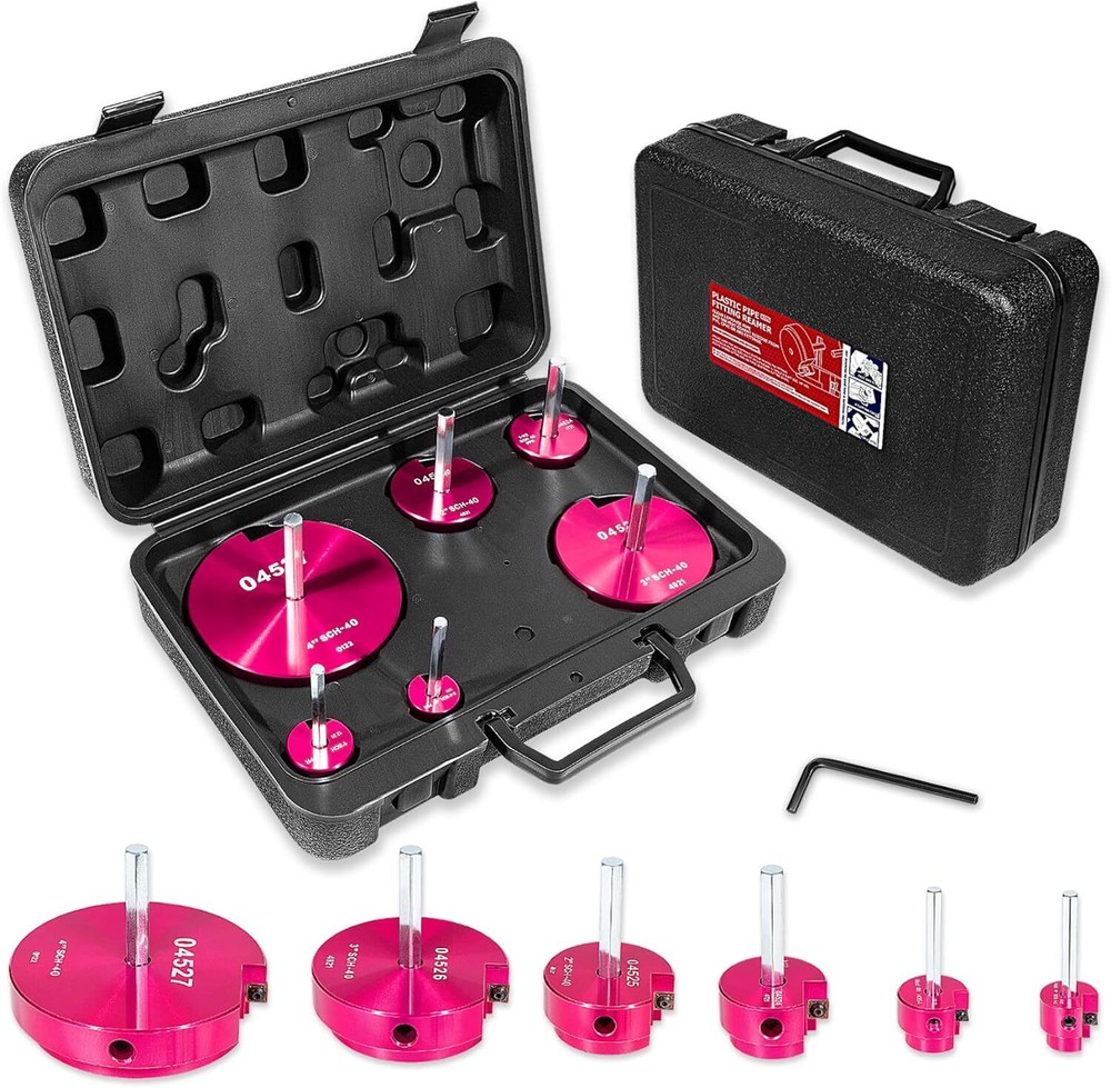 04520 For PPRK5 Plastic Pipe Fitting Reamer Kit fit into standard 1/2&Prime; drills