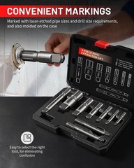 Heavy Duty Pipe Extractor Set &ndash; 9-Piece Steel Tool for Removing Damaged Pipes &