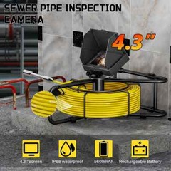 Sewer Camera 4.3 In LCD Monitor 98.4FT/30M HD Drain Pipe Inspection Camera