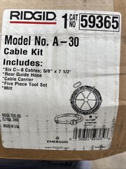 Ridgid 59365 Model A-30 Cable Kit