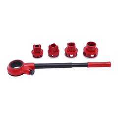 Manual Ratchet Pipe Threading Threader Die Head Handle Set 1/2&rdquo; to 1-1/4&rdquo; BSPT